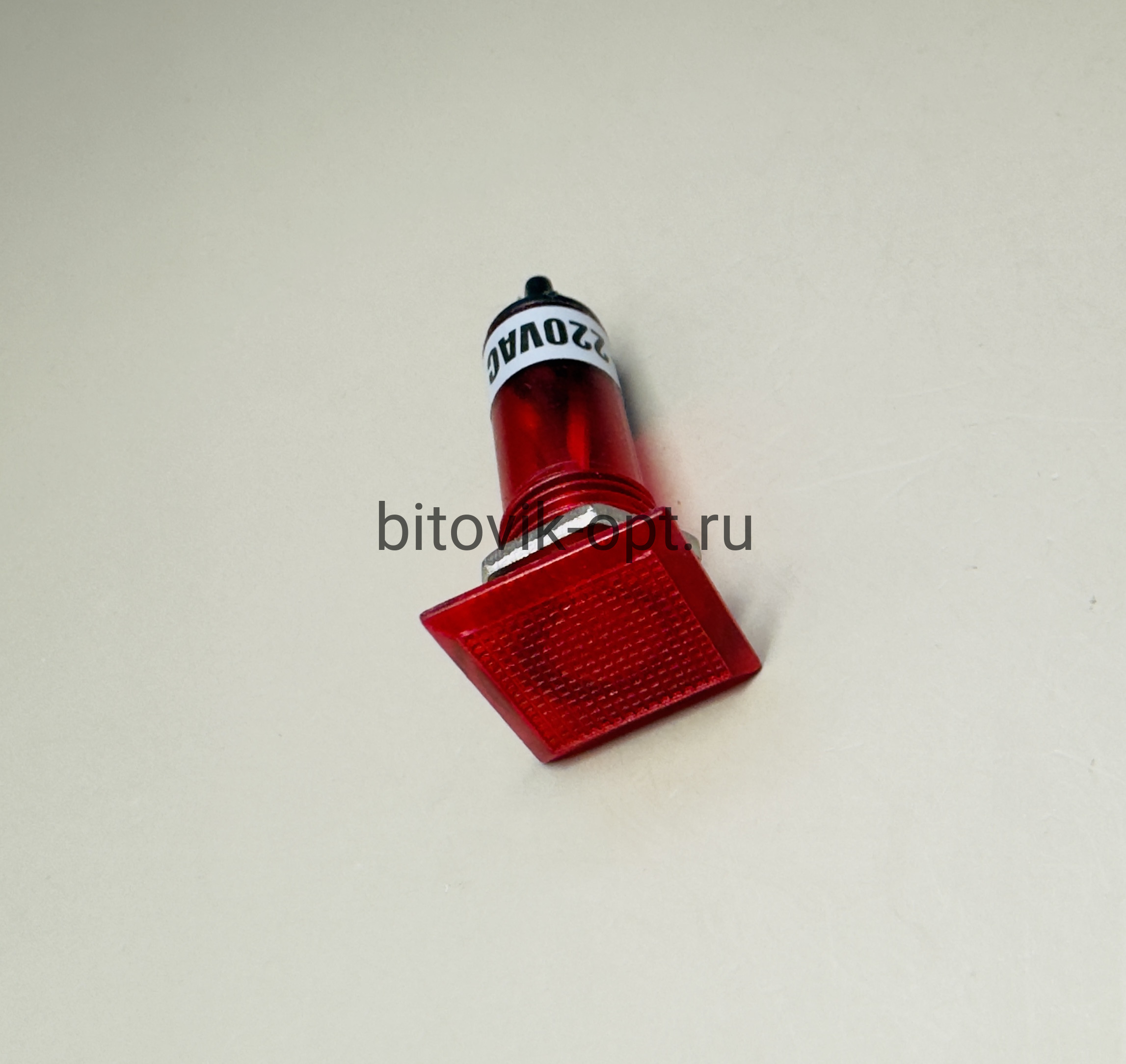 Индикаторная лампа красная XD1-03 200-220v 14/14мм, L-38мм