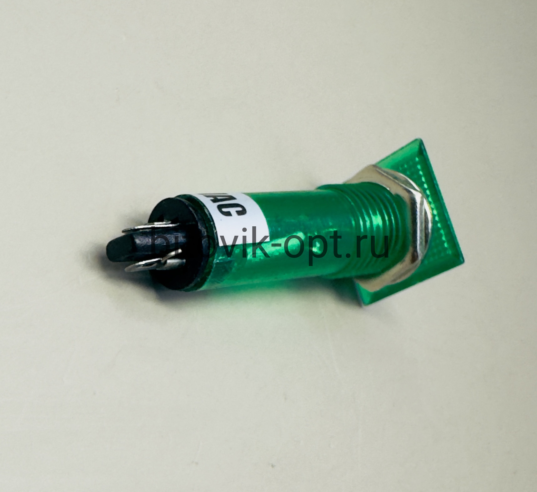 Индикаторная лампа зеленая XD1-03 200-220v 14/14мм, L-38мм — изображение 3