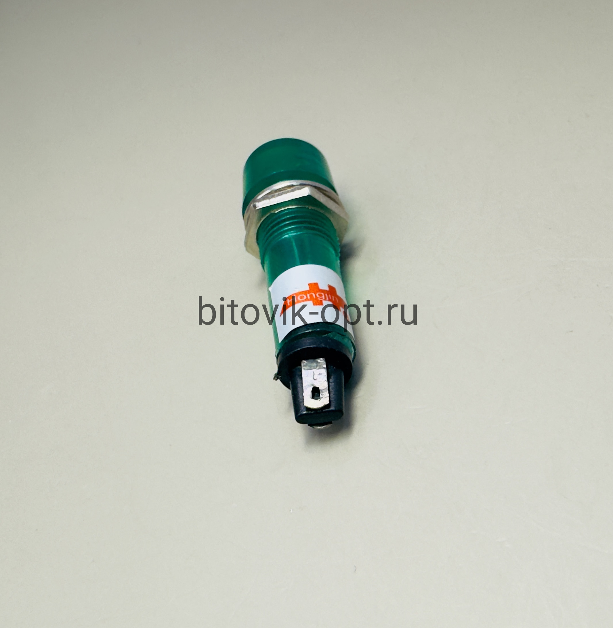 Индикаторная лампа зеленая XD10-3 D-12мм, L-42мм — изображение 2