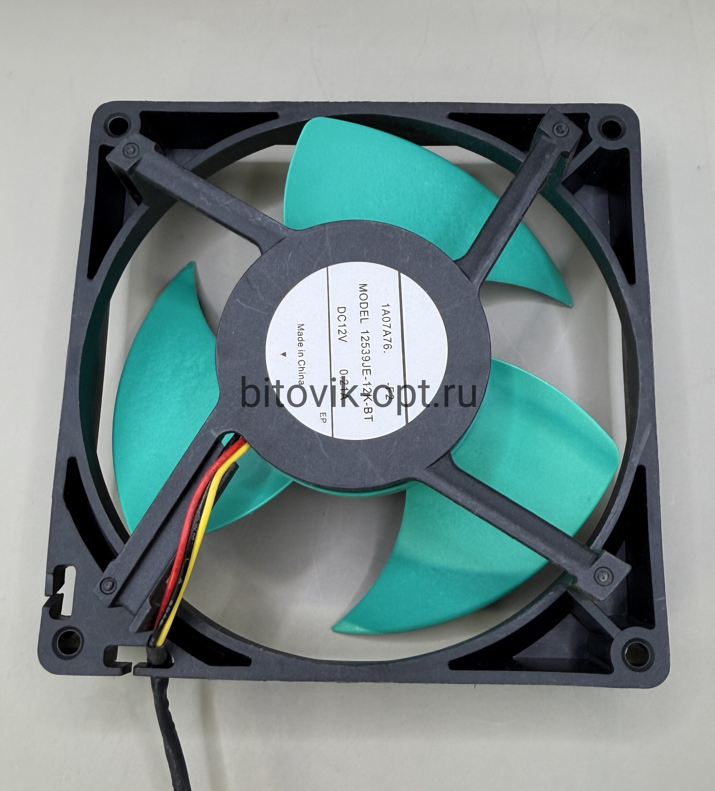 Вентилятор обдува 12539JE-12K-BT 12V холодильник Haier Panasonic 125*125 толщ. общая 3.9мм — изображение 3